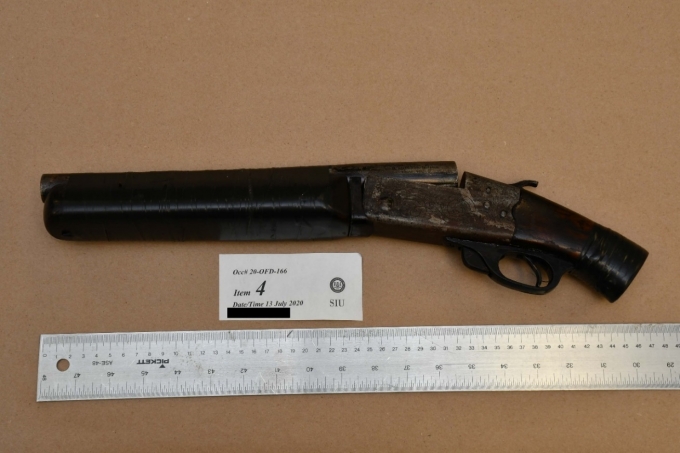 Figure 3 - Close up of the sawed-off shotgun.
