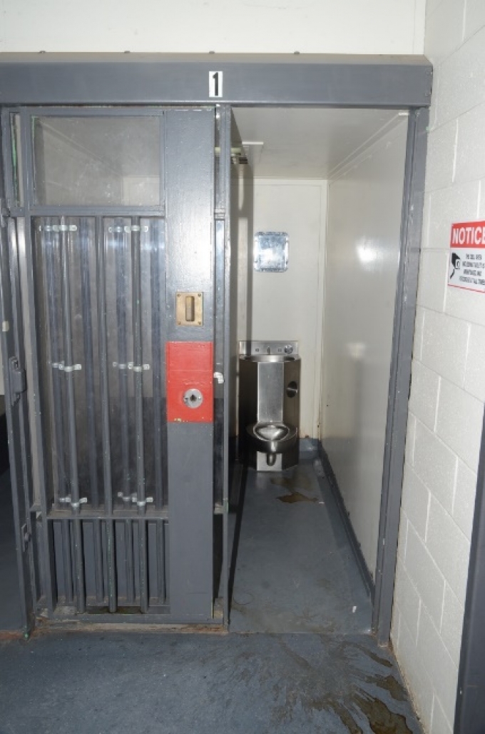Cell #1 where the Complainant was held.