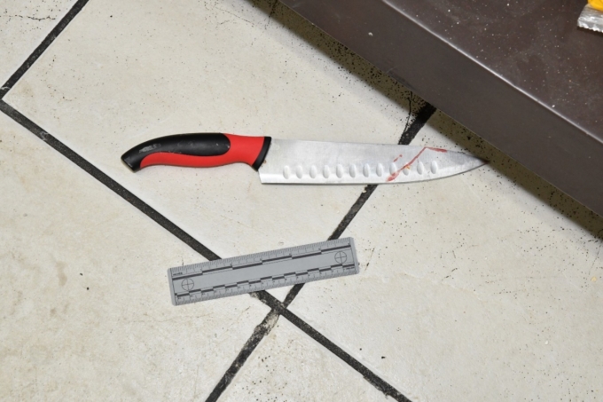Figure 2 - The knife that was found inside Sam’s Convenience Store.