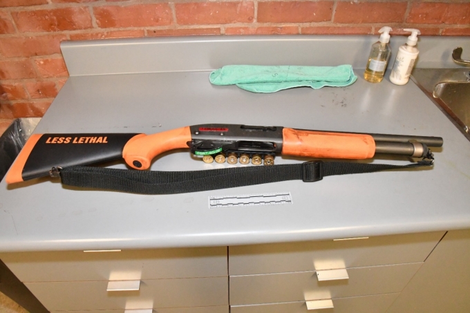 Figure 3 - The SO's less-lethal shotgun.