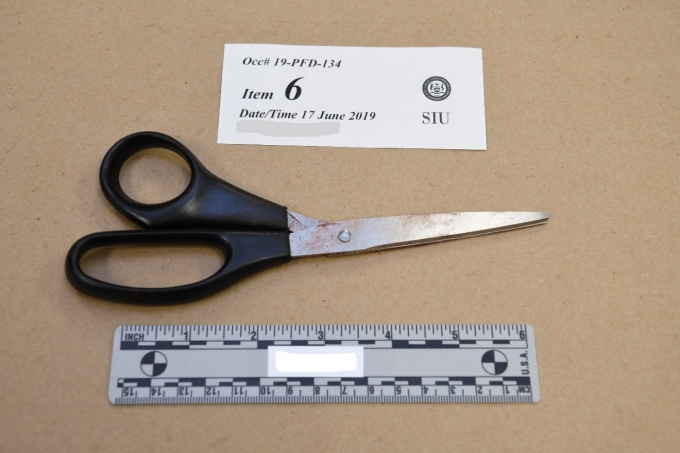 Figure 1 - The scissors that were located inside the Complainant's home.