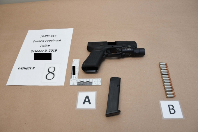 Figure 1: A view of the firearm, its cartridge, and the ammunition.