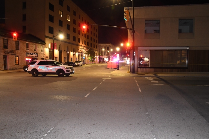 The intersection of Bagot Street and Queen Street where the incident occurred.