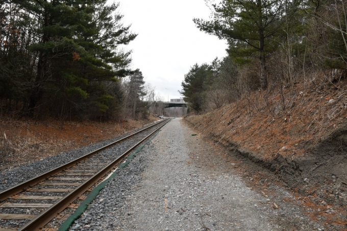 Figure 4 - The train tracks where the pursuit continued.