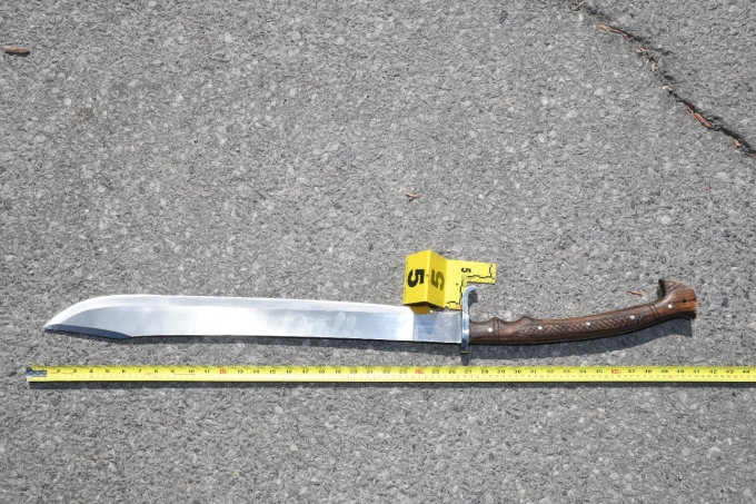 Figure 2 - The sword that was recovered from the scene.
