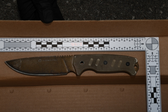 Figure 2 - Knife located at scene