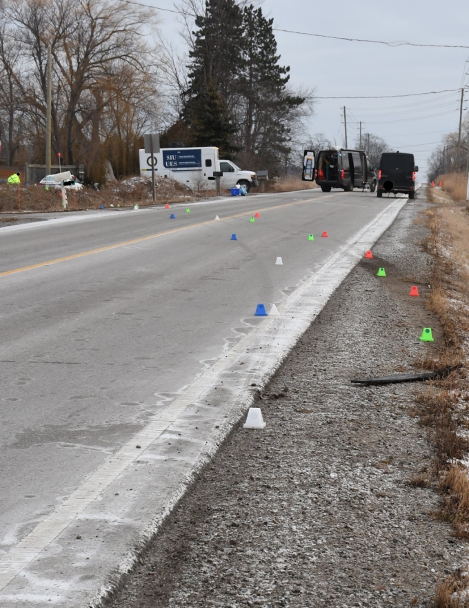 Figure 2 – Tire marks at the scene on Lower Base Line