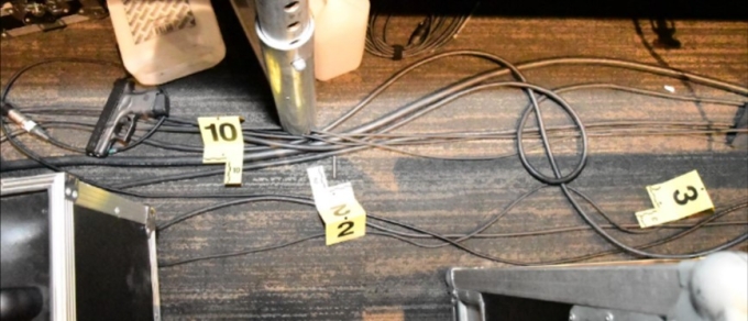 Figure 5 – Photographie des lieux montrant où le pistolet Glock a été retrouvé