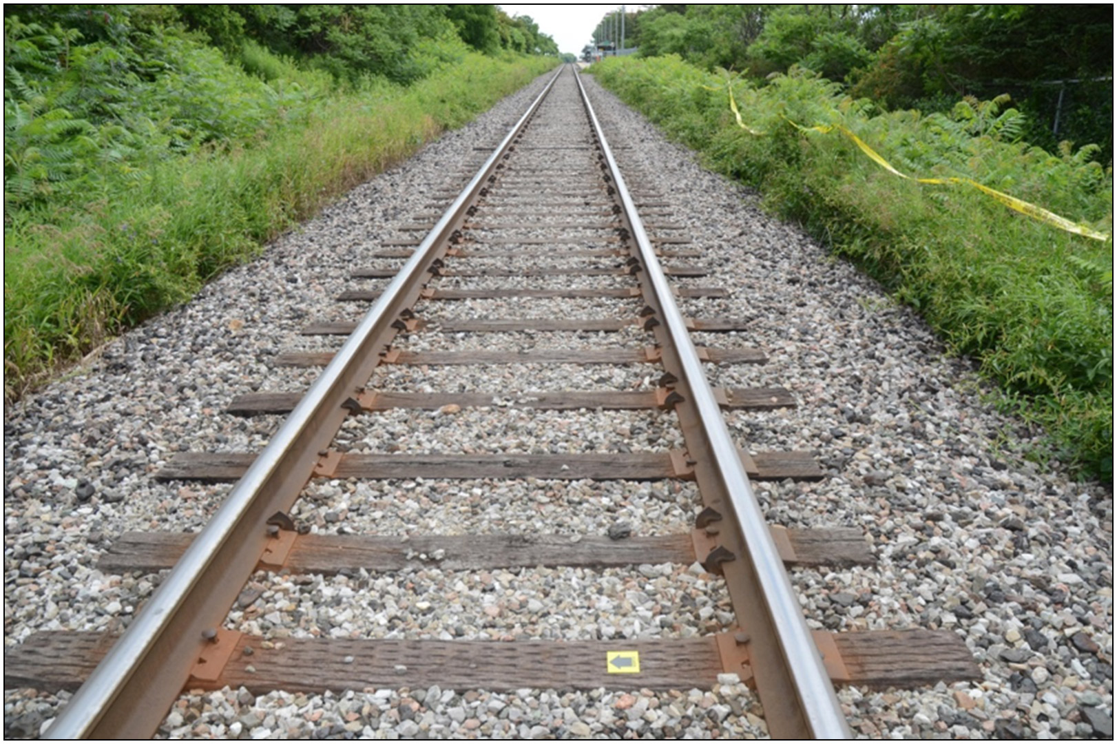 Photographie de la section du chemin de fer où est survenue l’arrestation 