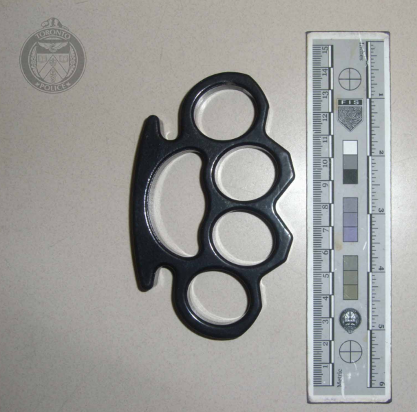 Photo of Toronto Police Service evidence - brass knuckles