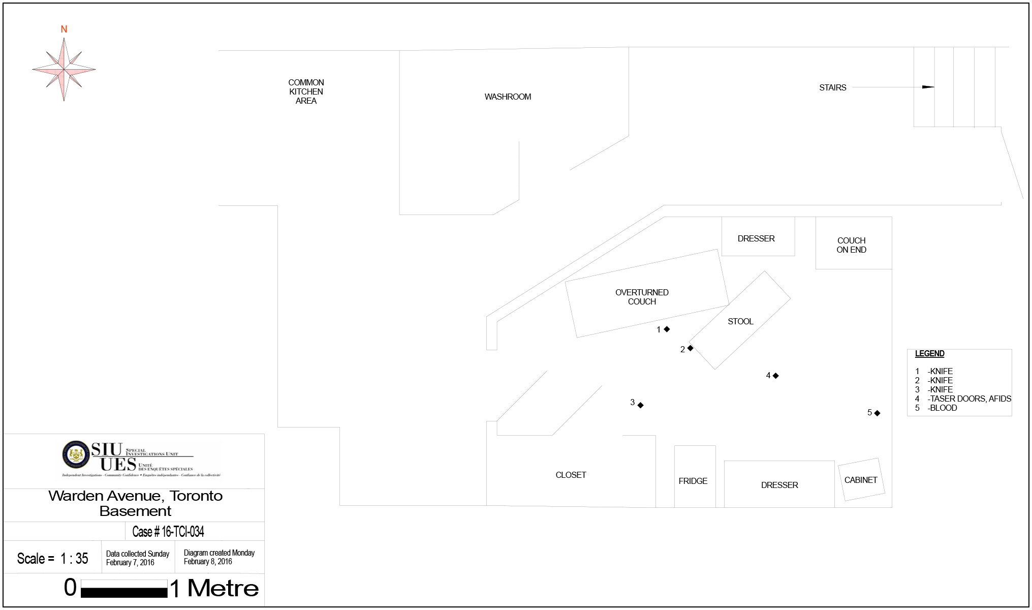 Diagram of an apartment with furniture