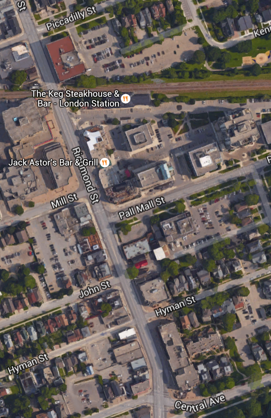 Satellite picture of the neighbourhood.