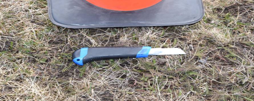 Figure 1- Knife located at scene