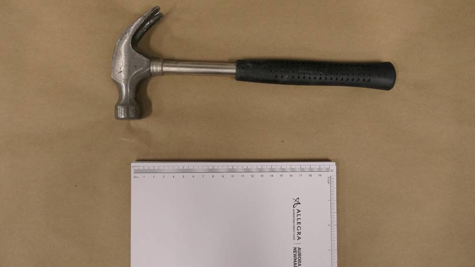Figure 1 - Hammer located on scene