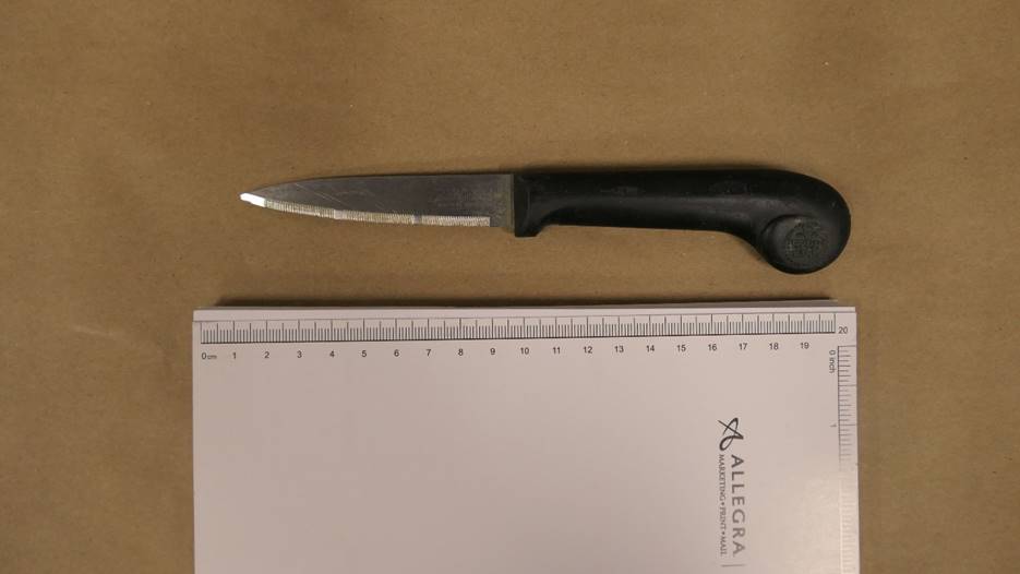 Figure 2 - Knife located on scene