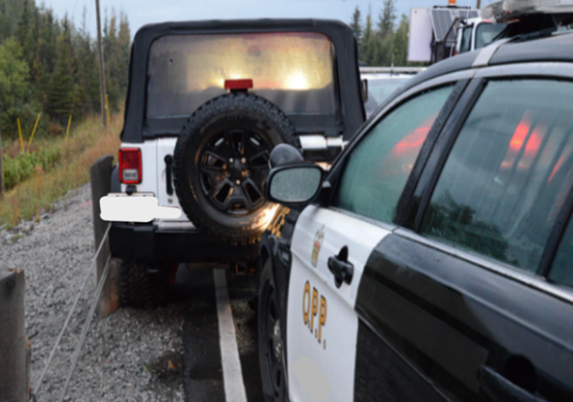 Figure 2 – OPP photograph of the WO’s vehicle behind the Complainant’s vehicle.