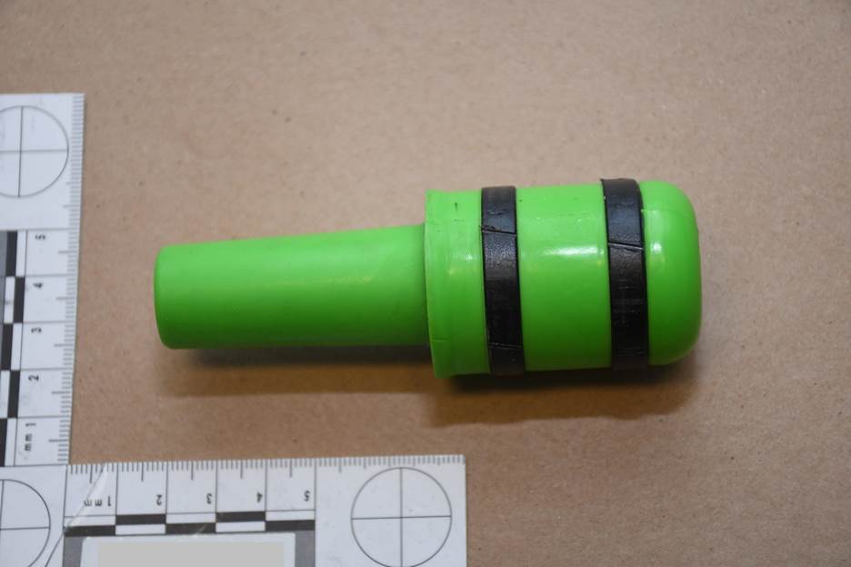 Figure 3 - Projectile d&rsquo;ARWEN trouv&eacute; sur les lieux